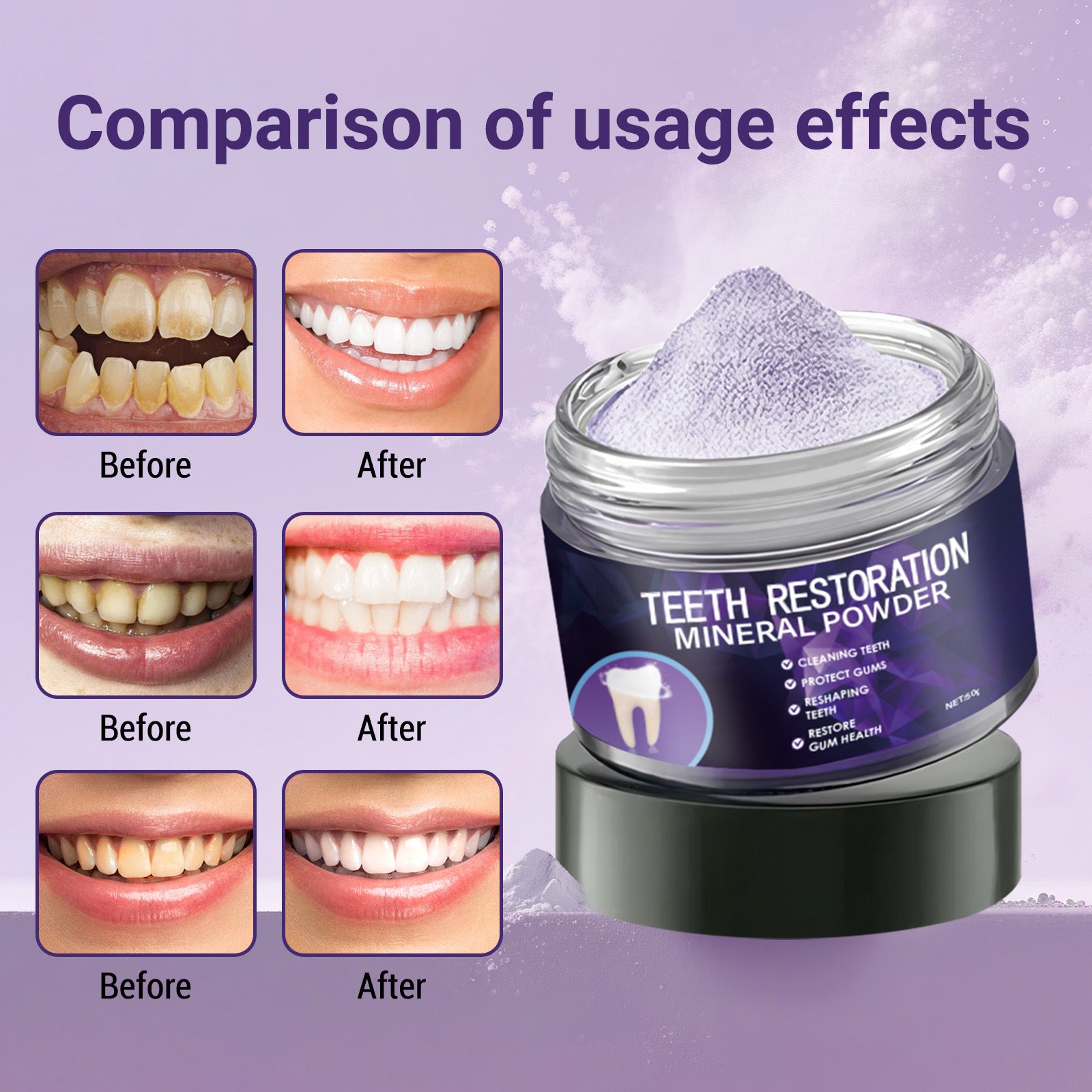 Poudre de blanchiments des dents hydroxyapatite